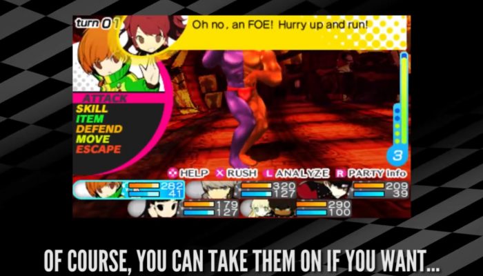 Persona Q: Shadow of the Labyrinth – FOEs Trailer