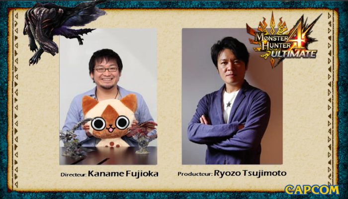 aranok de Capcom France annonce une journée Monster Hunter avec Tsujimoto et Fujioka sur Miiverse