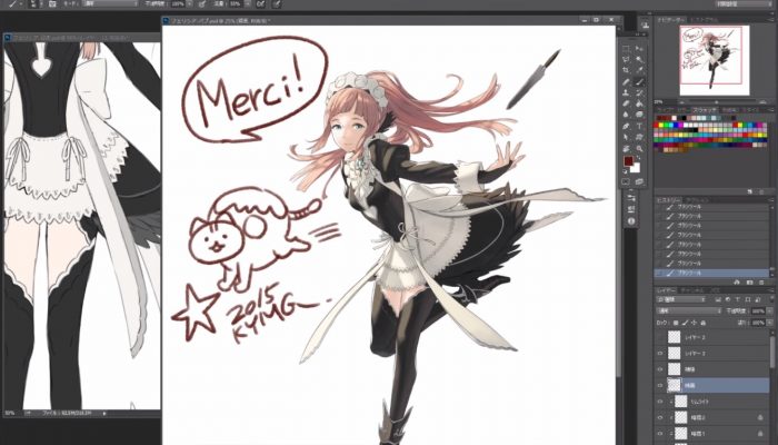 Fire Emblem Fates – Kozaki Yusuke dessine Felicia pour la Japan Expo (Version rapide)