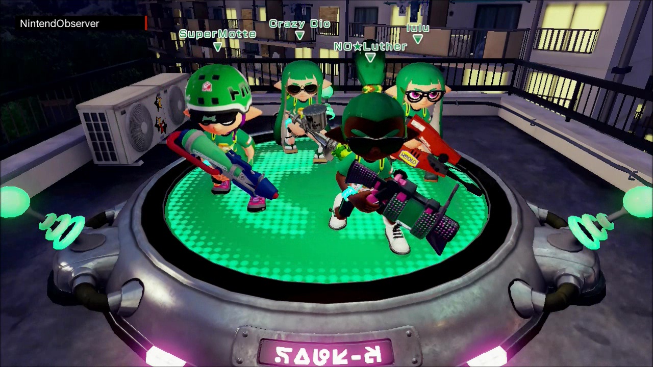Splatoon, Flounder Heights by night. NintendObserver