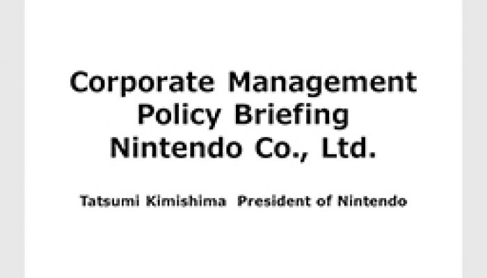 Nintendo Q2 FY3/2016 Corporate Management Policy Briefing, Part 1: Introduction