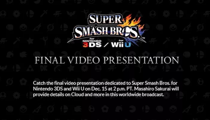 Final Super Smash Bros. 4 Direct set for December 15 at 2 PM Pacific