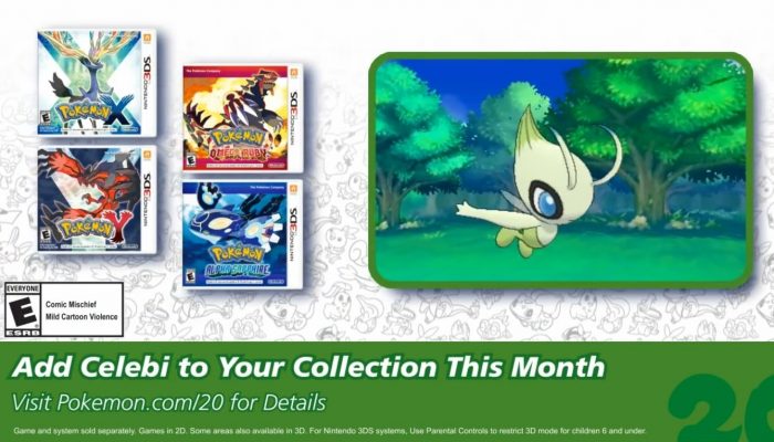 Pokémon XY and ORAS – Celebrate #Pokemon20 with the Mythical Pokémon Celebi!