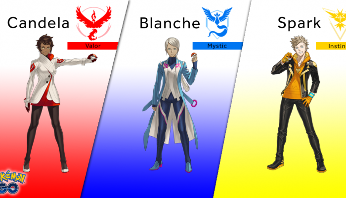 Candela, Blanche and Spark announced as Pokémon Go Team Leaders