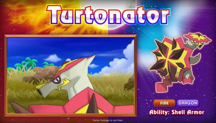 Pokémon Sun & Moon – Turtonator Reveal Trailer