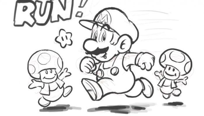 Miyamoto draws Super Mario Run on iPad Pro