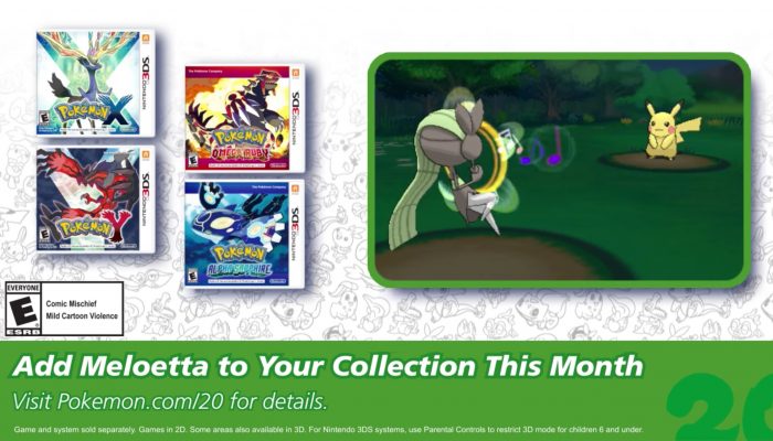 Pokémon XY and ORAS – Celebrate #Pokemon20 with the Mythical Pokémon Meloetta!