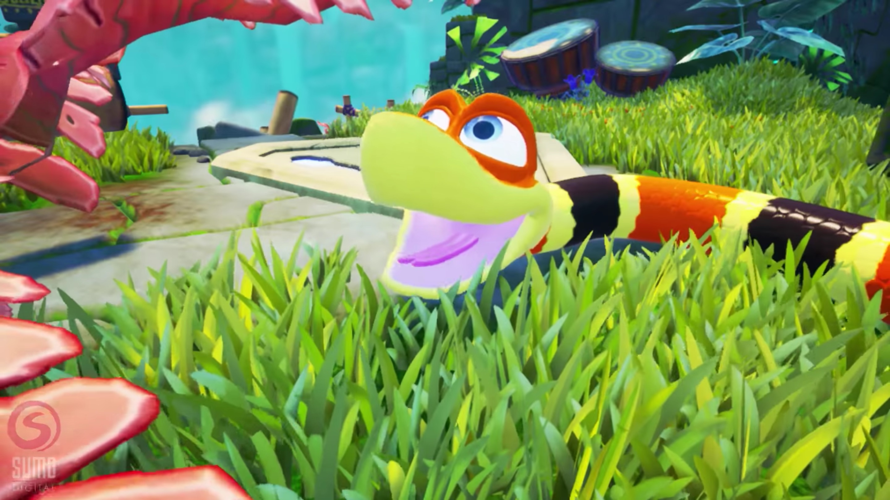 Трейлер змеи. Snake Nintendo. Гифки из игр Snake Pass. Game Trailer  Fight Snake.