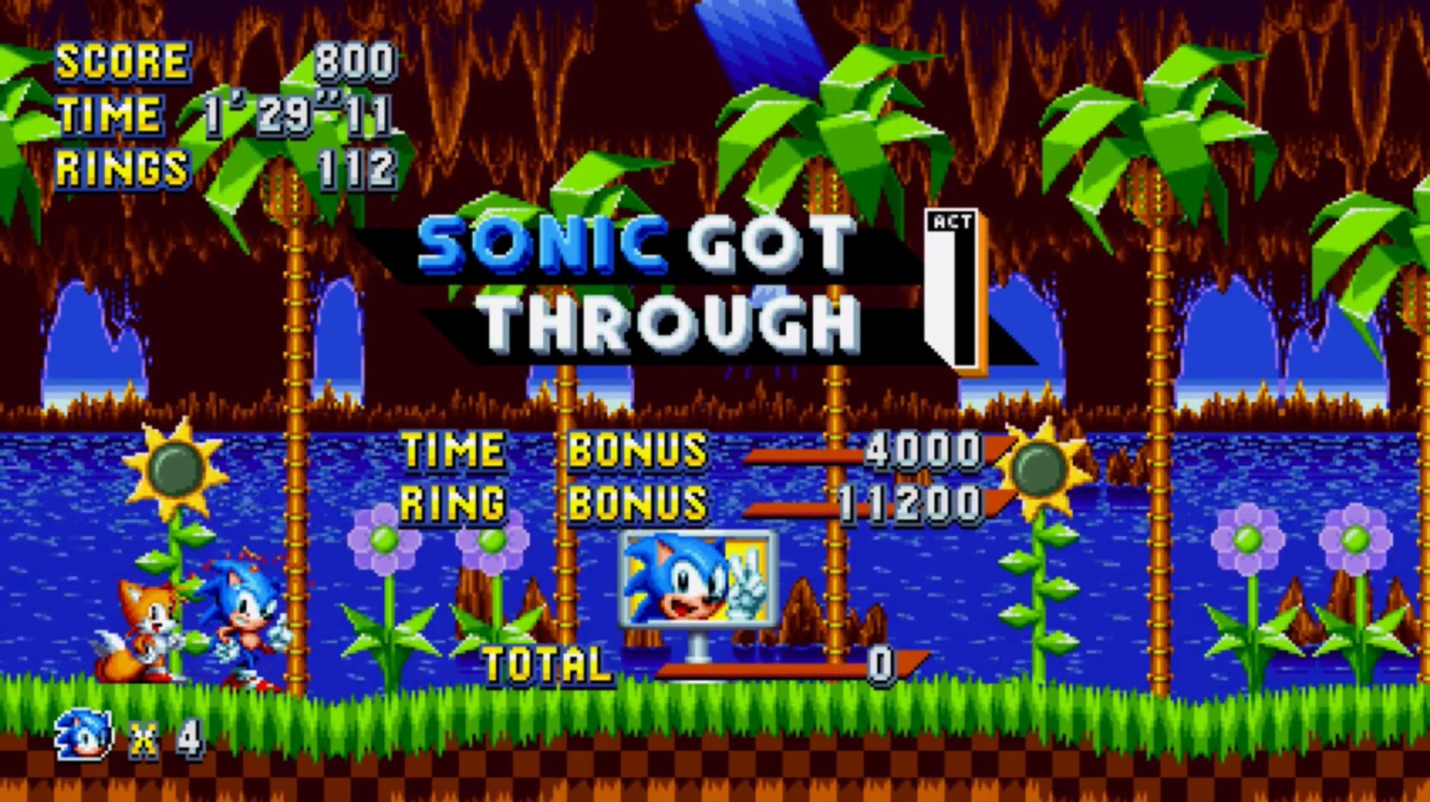 Sonic Mania - Green Hill Zone Act 2 Raw Gameplay 