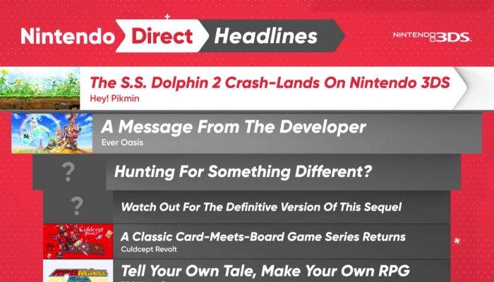 Nintendo 3DS Headlines – Nintendo Direct 4.12.2017