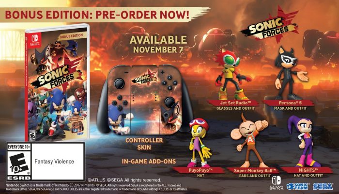 Sonic Forces launching on November 7
