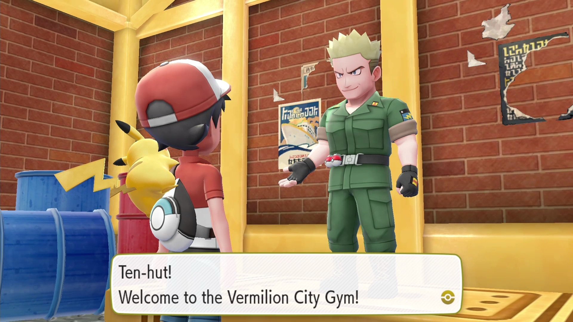 Gym Leader Lieutenant Surge in Pokémon Let's Go - NintendObserver.