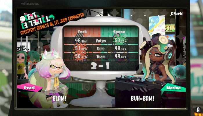 Again, Pearl wins the Fork vs. Spoon Splatfest