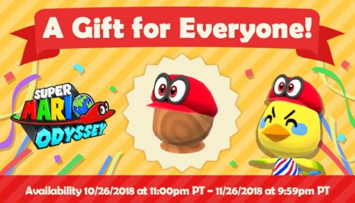 Animal Crossing Pocket Camp celebrates Super Mario Odyssey’s first-year anniversary with an in-game Cappy hat
