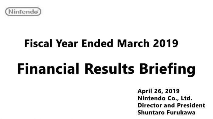 Nintendo FY3/2019