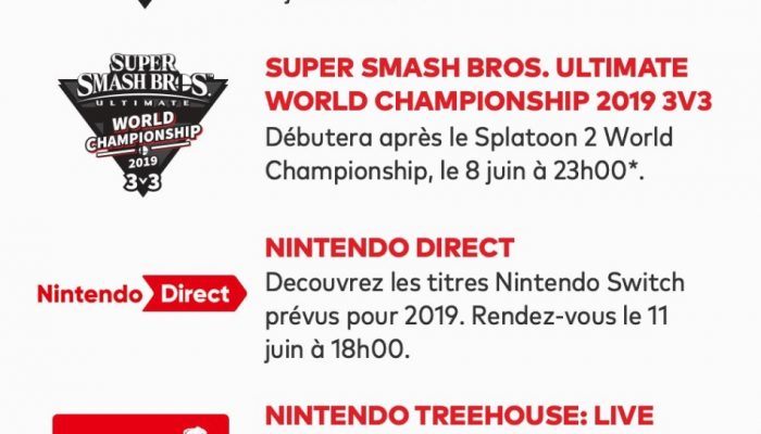 Nintendo France : ‘Au programme de Nintendo pour l’E3 2019 : un Nintendo Direct, des compétitions, et un Nintendo Treehouse: Live’