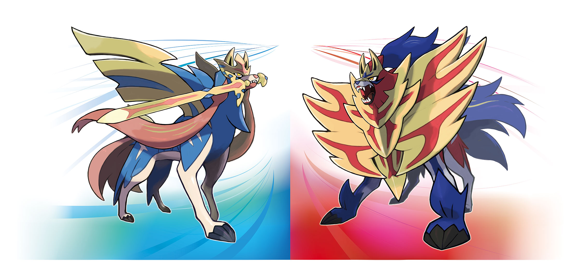 Os Pokémon Lendários Zacian e Zamazenta