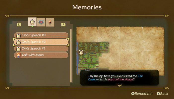 You can re-read past dialogues in The Legend of Zelda Link’s Awakening