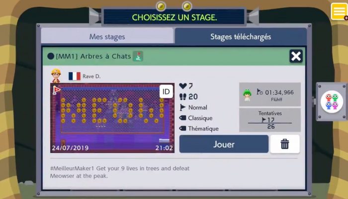 Voici le niveau gagnant du premier concours Meilleur Maker de Nintendo France