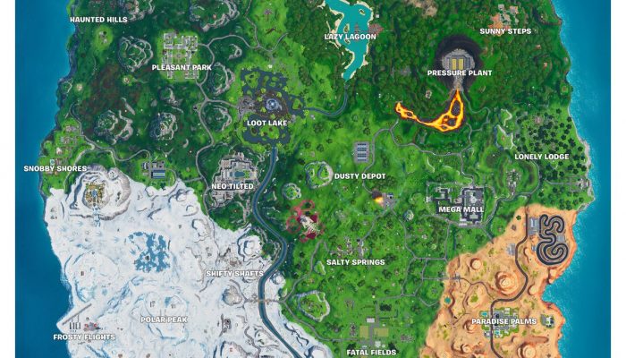 Here is Fortnite’s map in Season X