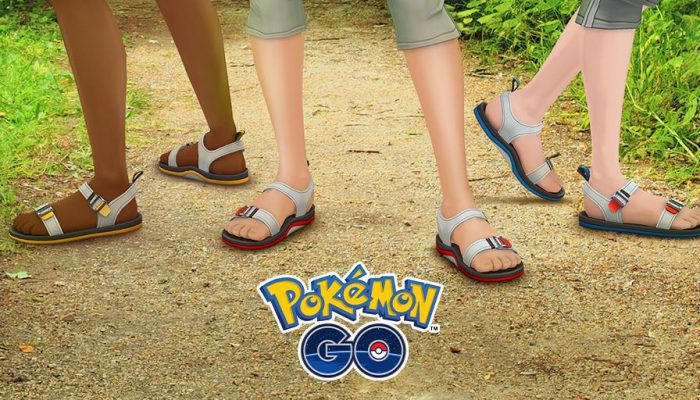 Sandals are available now in Pokémon Go’s Style Shop