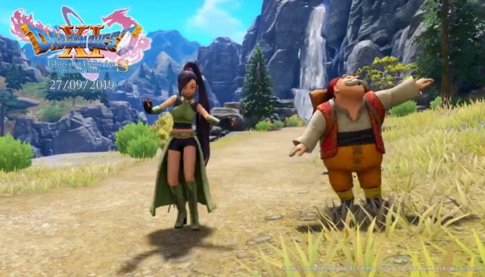 Dragon Quest XI S playable characters do the dance