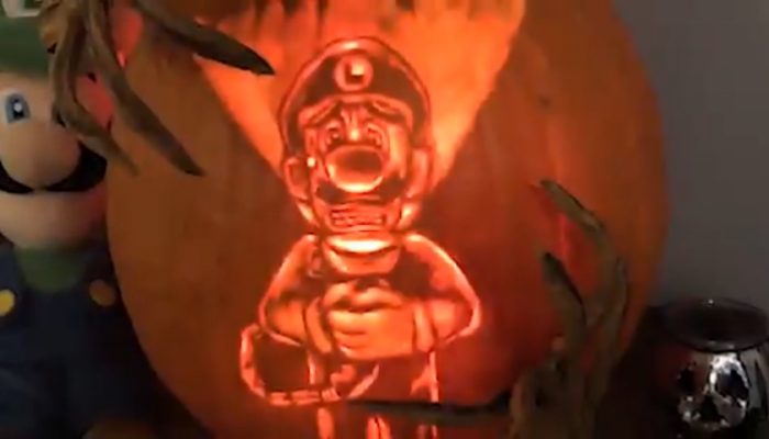Luigi gets carved into a pumpkin ahead of the launch of Luigi’s Mansion 3