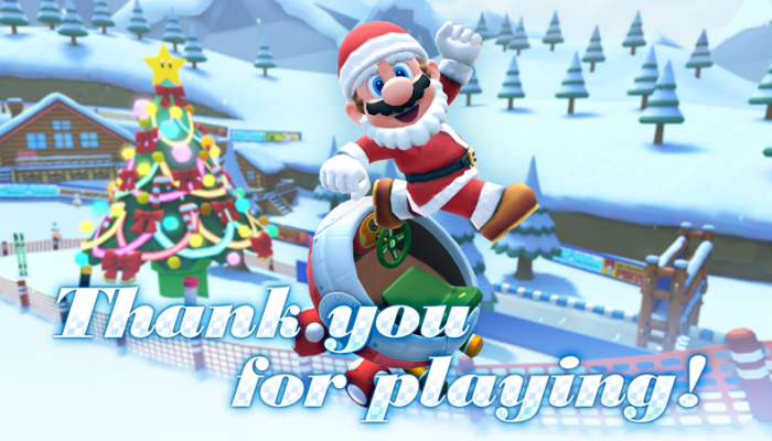 Santa Mario says goodbye to the Winter Tour in Mario Kart Tour