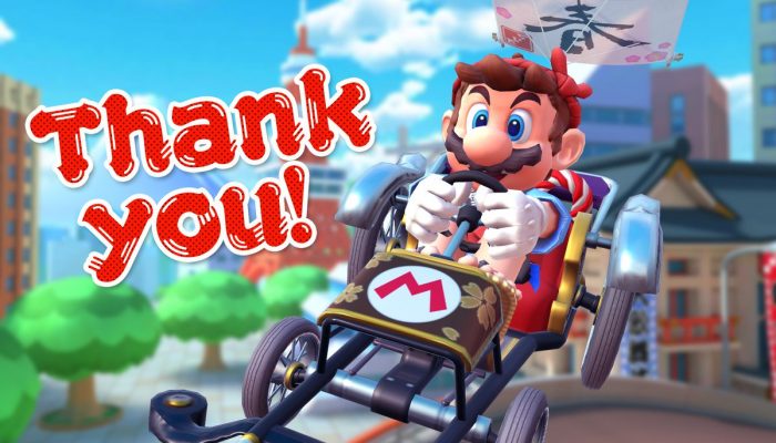 Mario thanks you for racing in the New Year’s Tour in Mario Kart Tour