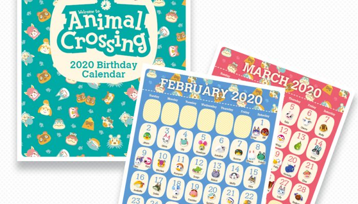 My Nintendo offering a Print-it-yourself Animal Crossing 2020 Birthday Calendar