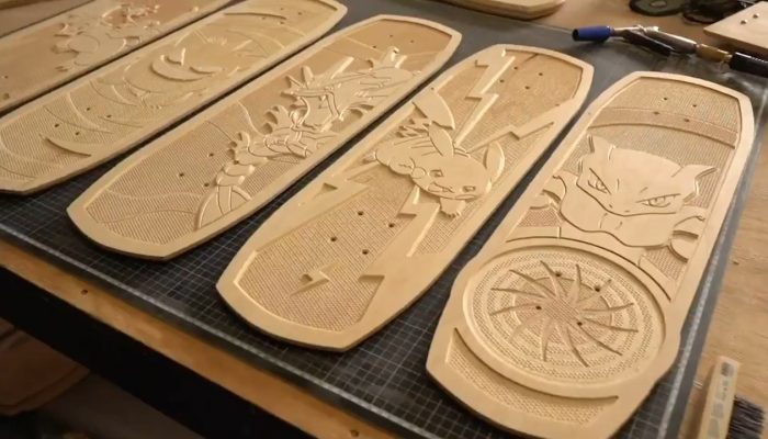 This is how the Bear Walker Pokémon skateboards are made