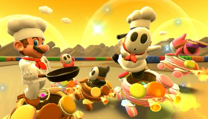 Mario and the Shy Guys thank you for the Cooking Tour in Mario Kart Tour