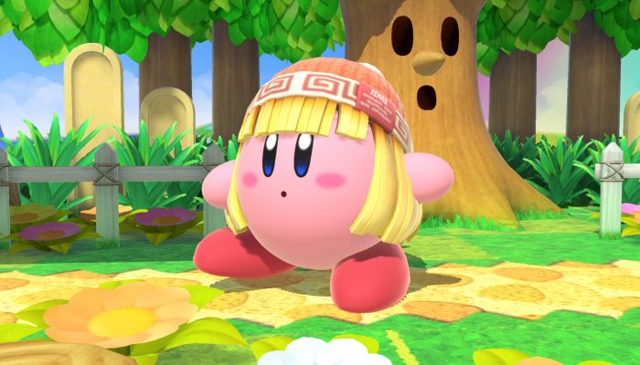 Kirby with a Min Min transformation in Super Smash Bros. Ultimate