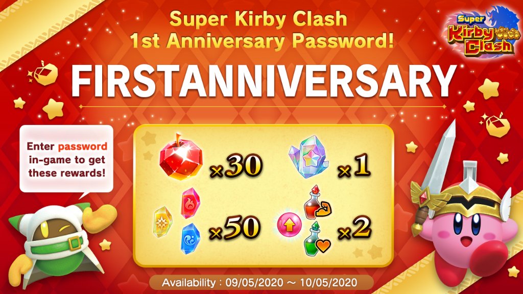 Here's a password for in-game goodies to celebrate Super Kirby Clash's  first anniversary - NintendObserver