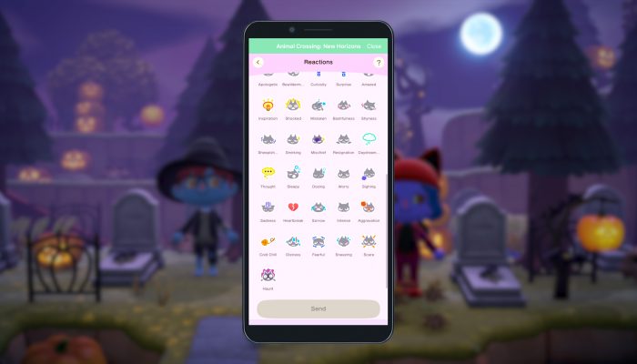 You can now react in-game from your smartphone in Animal Crossing New Horizons