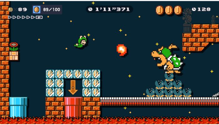 Check out “At the Croak of Midnight,” a new Ninji Speedrun course in Super Mario Maker 2