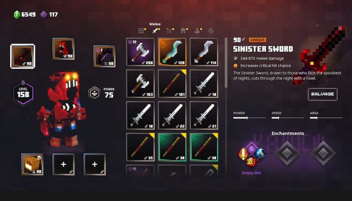 Minecraft Dungeons - Sinister Sword Unique Gilded (Xbox)(PS4)(Switch)(PC)