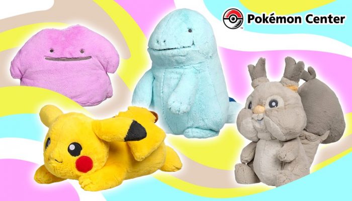 Take a look at these Comfy Friends plushies at the Pokémon Center