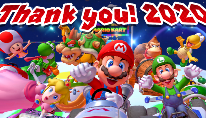 Mario Kart Tour thanks you for playing in 2020