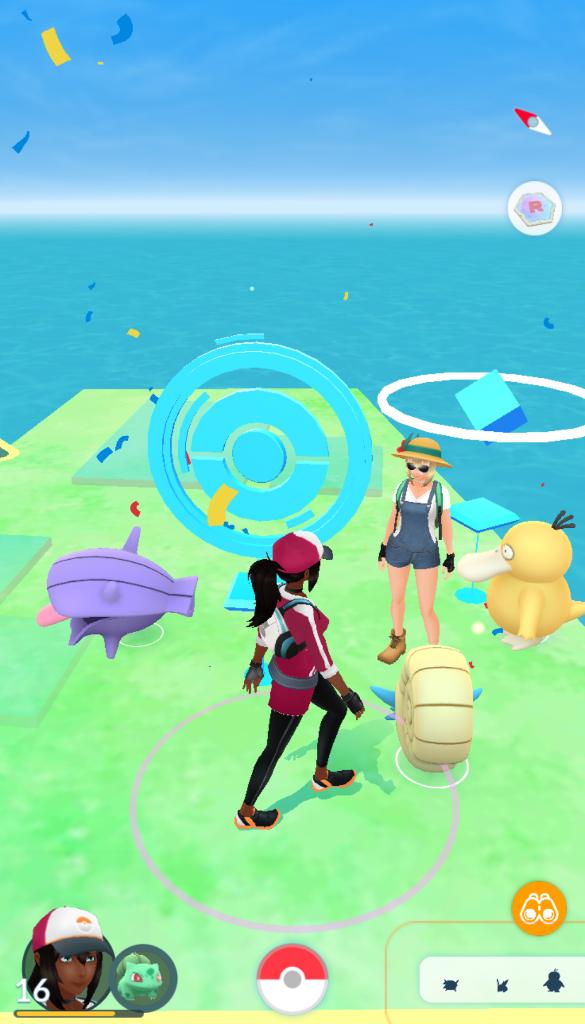 Screenshots of the Pokémon Go map.