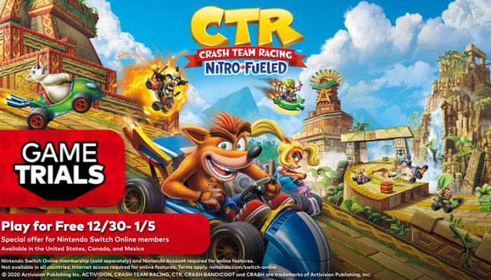NoA: ‘Play Crash Team Racing Nitro-Fueled for a limited time’